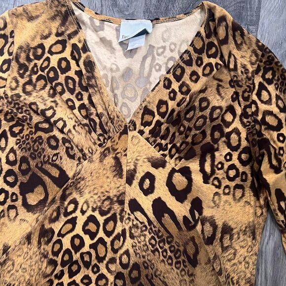 Y2k Mob Wife Suede Feel Animal Print Top - Picture 5 of 8